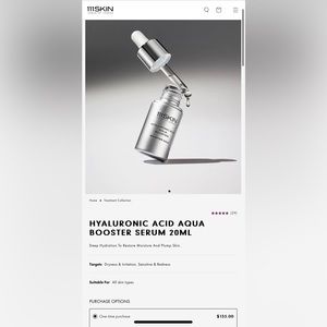 SOLD - 111Skin - HYALURONIC ACID AQUA BOOSTER SERUM 20ML